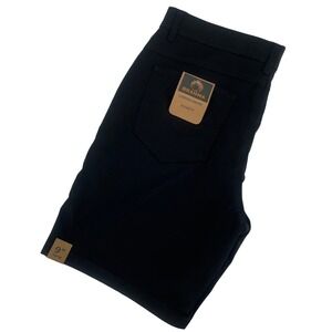 NWT Brahma Canvas Shorts Mens 34 Black Relaxed Fit 9 in Inseam Stretch Utility